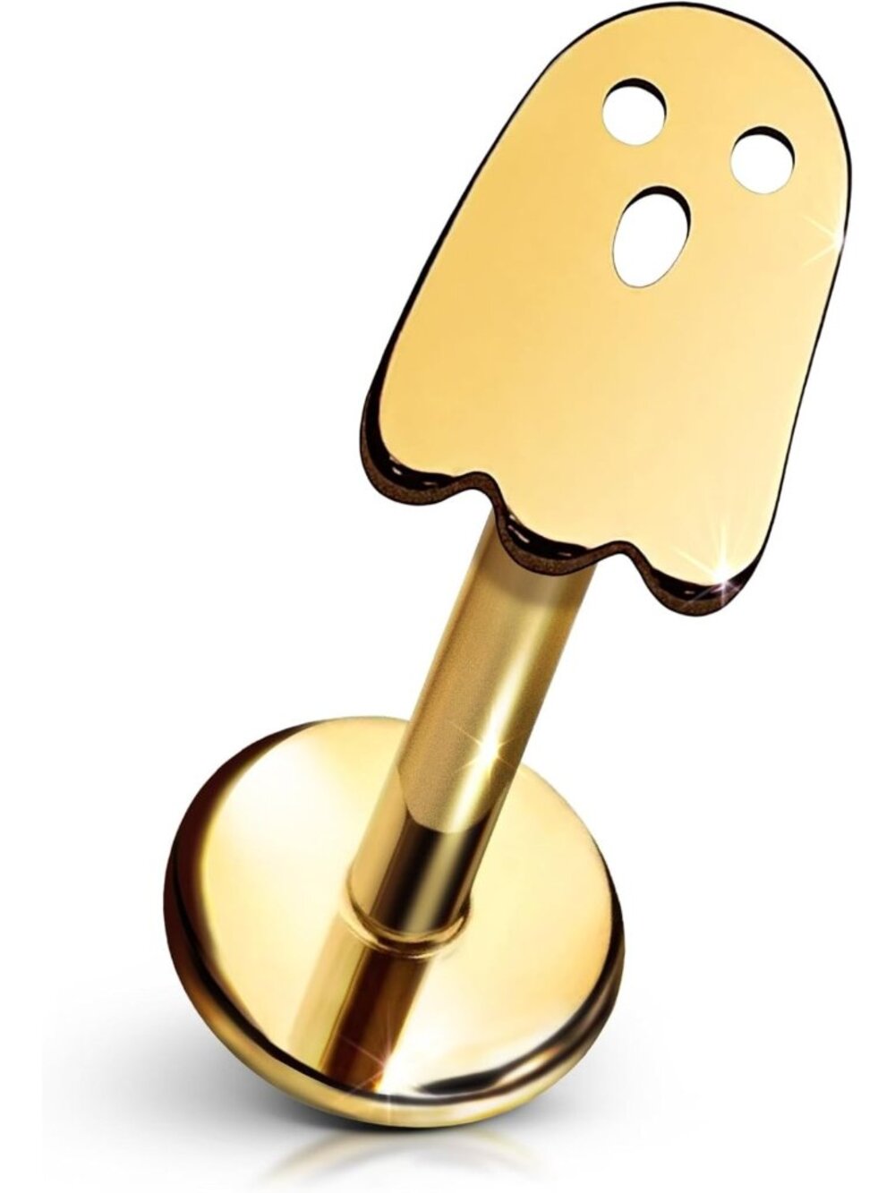 ASTM-F136 Titanium Flat Back Stud Earring - Push Pin Design for Sensitive Ears